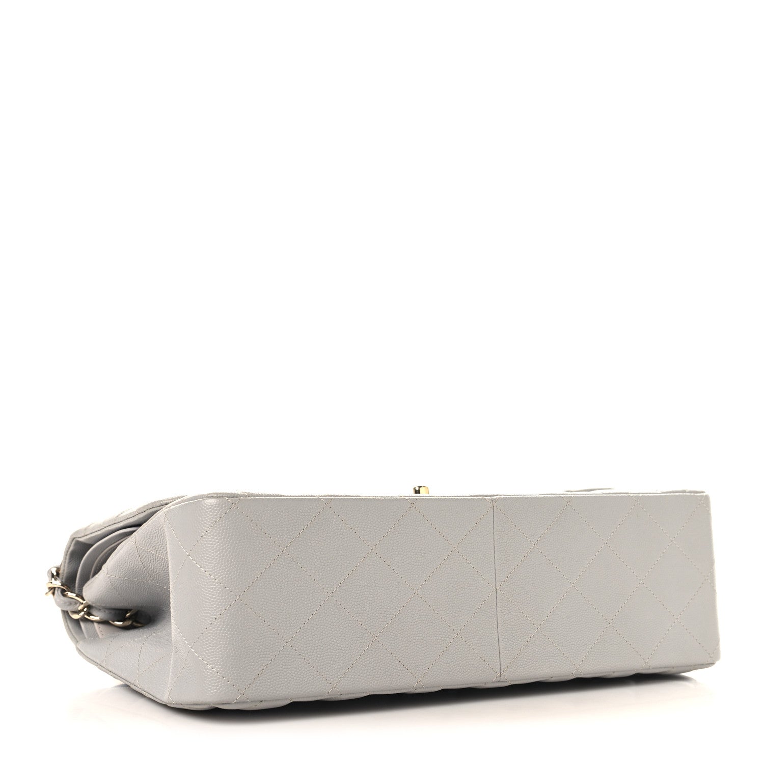 Chanel Caviar Quilted Jumbo Double Flap Grey 4 of 10