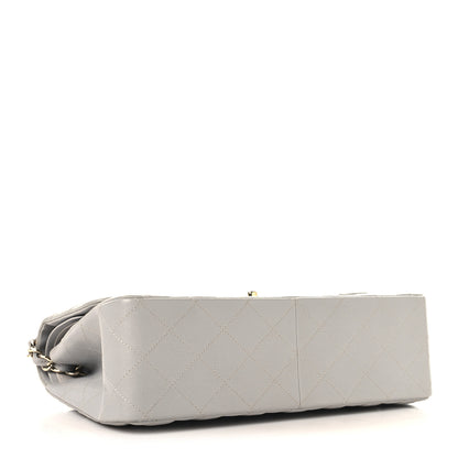 Chanel Caviar Quilted Jumbo Double Flap Grey 4 of 10