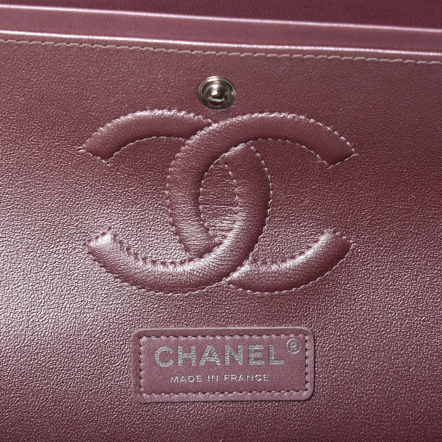 Chanel Metallic Lambskin Quilted Medium Double Flap Pink 8 of 10