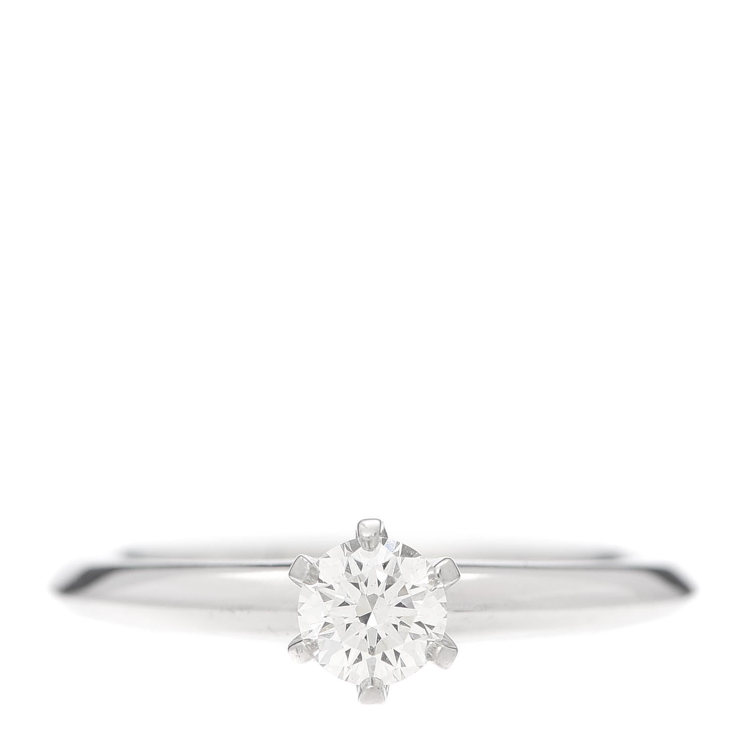 Tiffany Platinum Diamond .29ct Solitaire Engagement Ring 49 5 1 of 6