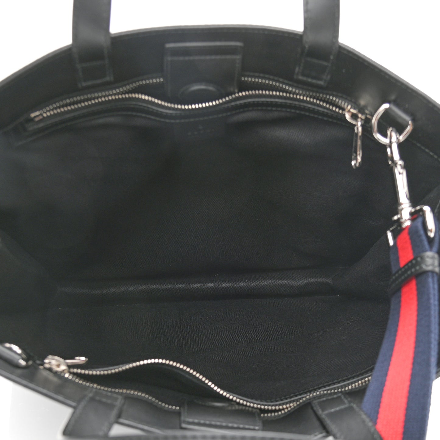 GG Supreme Monogram Tigers Web Vertical Tote Black Multicolor