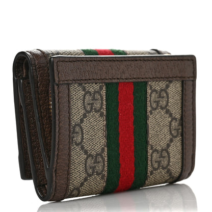 Gucci GG Supreme Monogram Web Ophidia Bi-Fold Wallet Beige New Acero 3 of 7