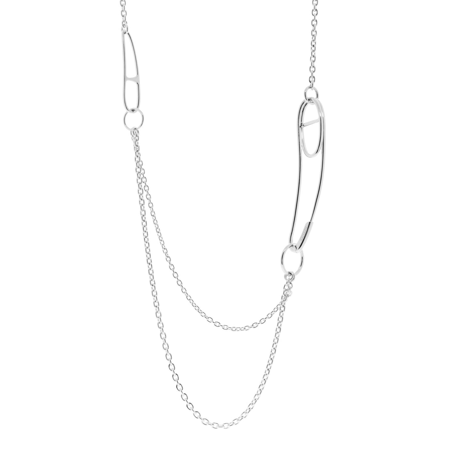 Sterling Silver Chaine d'Ancre Punk Long Necklace