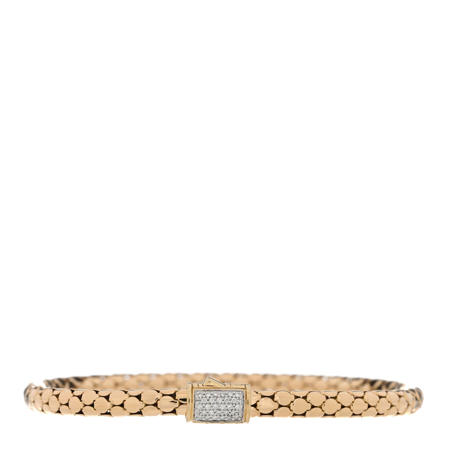 18K Yellow Gold Diamond 4.5mm Dot Pave Bracelet
