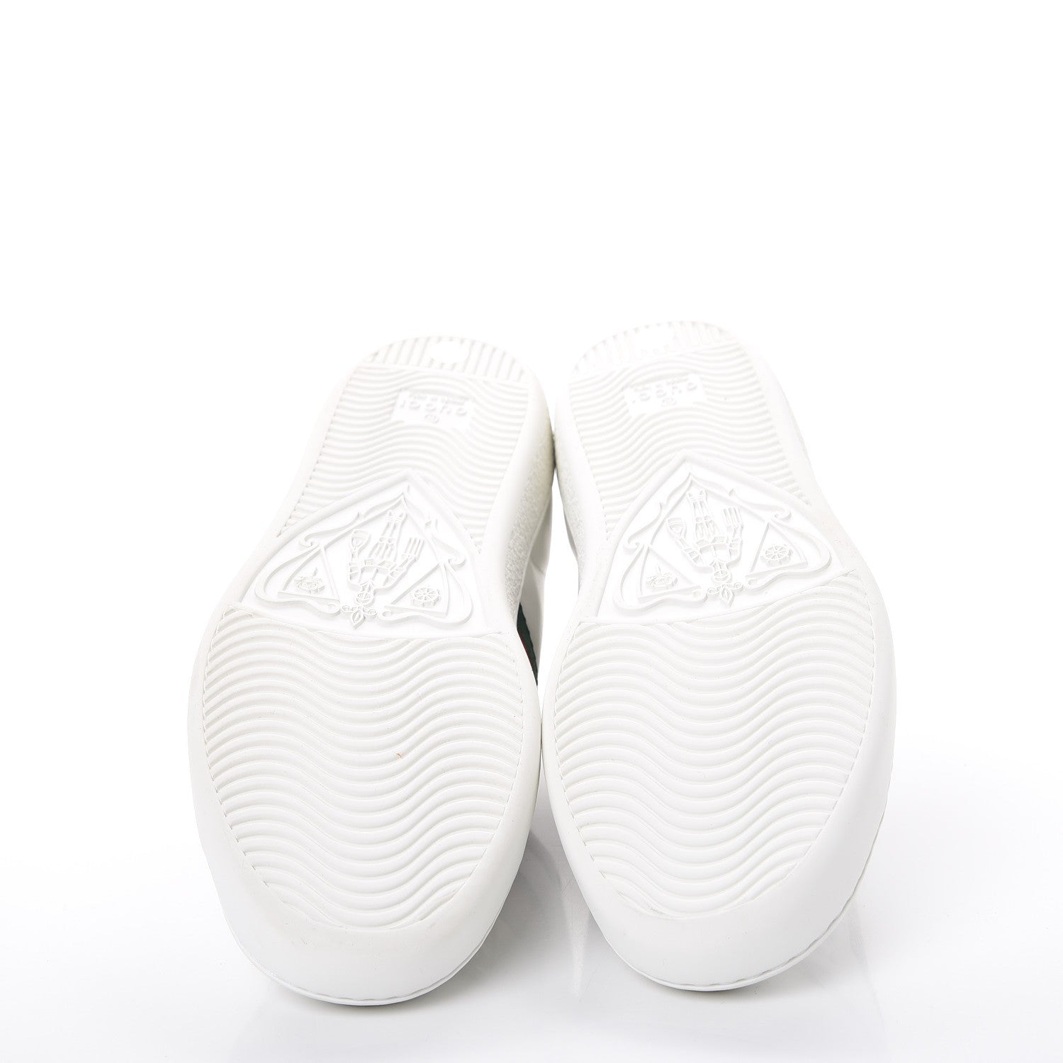 Gucci Calfskin Ayers Bee Embroidered Ace Sneakers 38 White Green 6 of 10