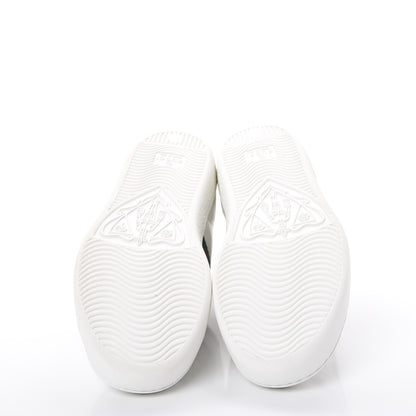 Gucci Calfskin Ayers Bee Embroidered Ace Sneakers 38 White Green 6 of 10