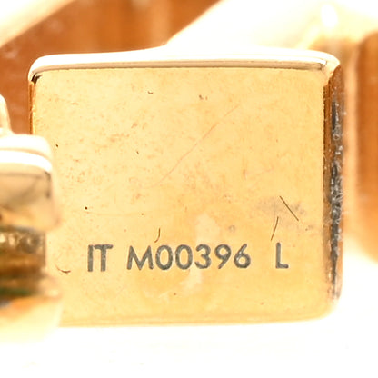 Louis Vuitton Metal Small Louise Hoop Earrings Gold 4 of 5