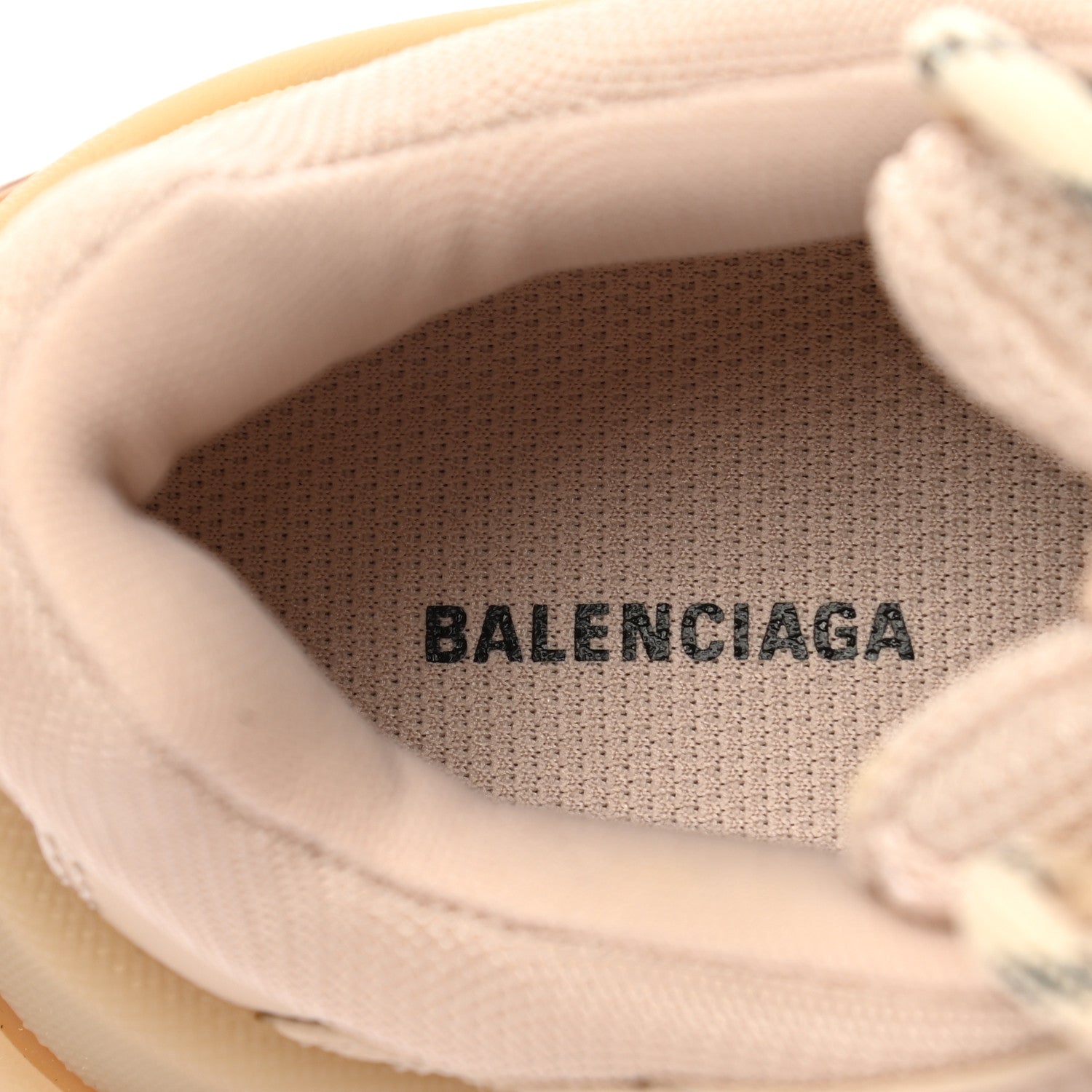 Balenciaga Fabric Mesh Clear Sole Womens Triple S Sneakers 37 Beige 7 of 8