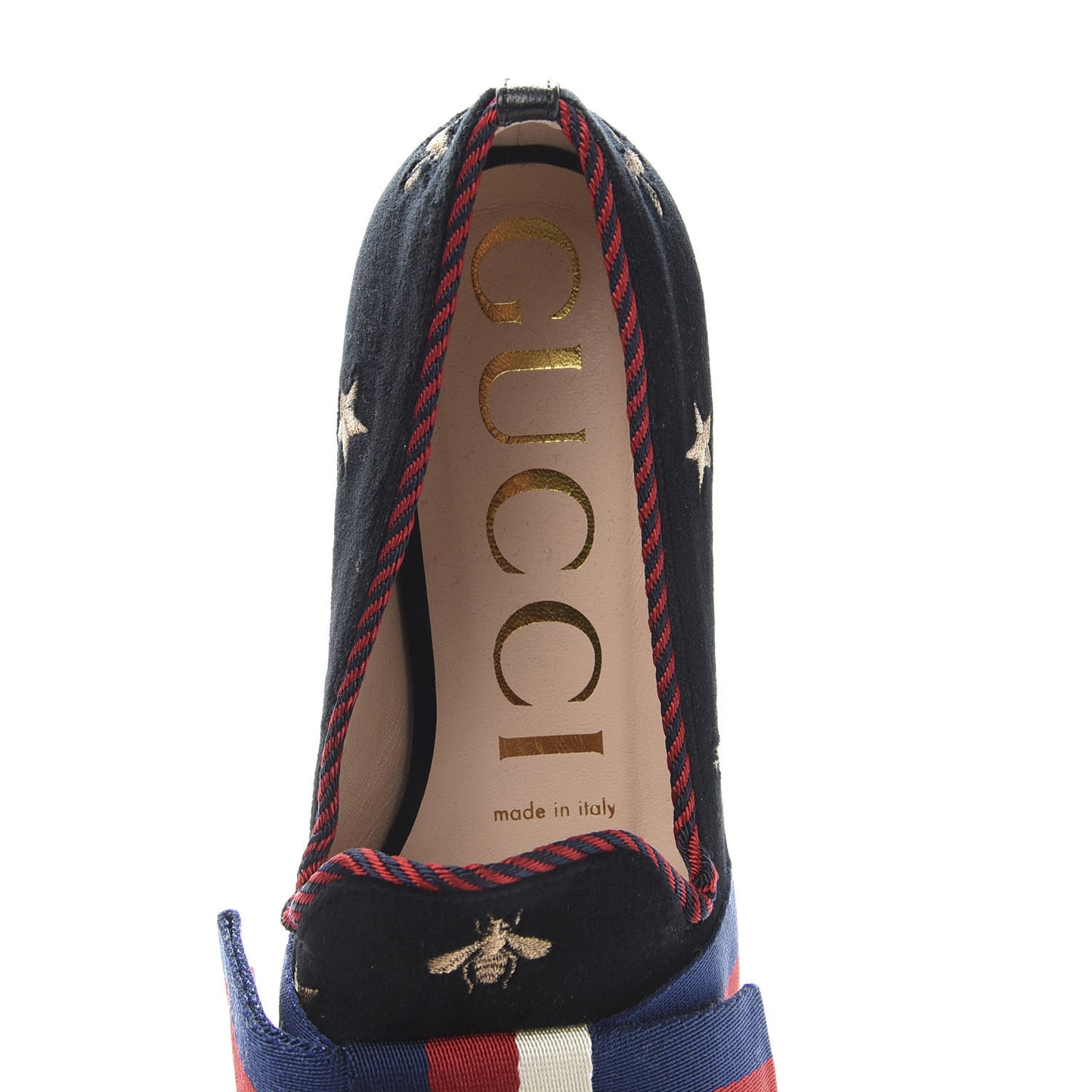Velvet Bee Star Embroidered Sylvie Bow Loafers 36.5 Black