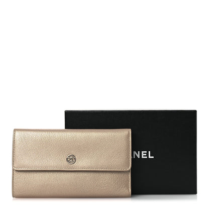 Chanel Metallic Goatskin Large Flap Wallet Gold 11 of 11