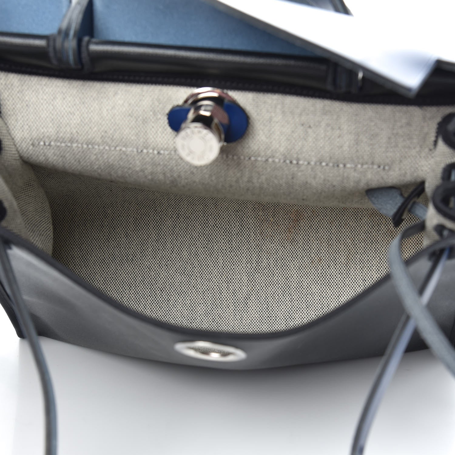 Hermes Toile H Berline Vache Hunter Herbag Zip PM 31 Bleu Encre Black 6 of 10