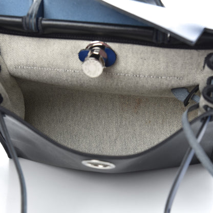 Hermes Toile H Berline Vache Hunter Herbag Zip PM 31 Bleu Encre Black 6 of 10