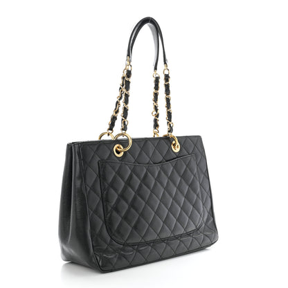 Chanel Caviar Quilted Grand Shopping Tote GST Black 3 of 10