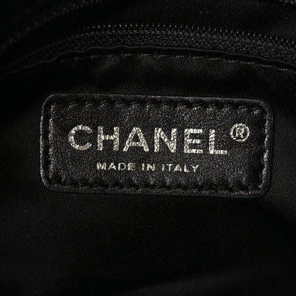 Chanel Satin Quilted Medium Kaleidoscope Flap Black White 6 of 11