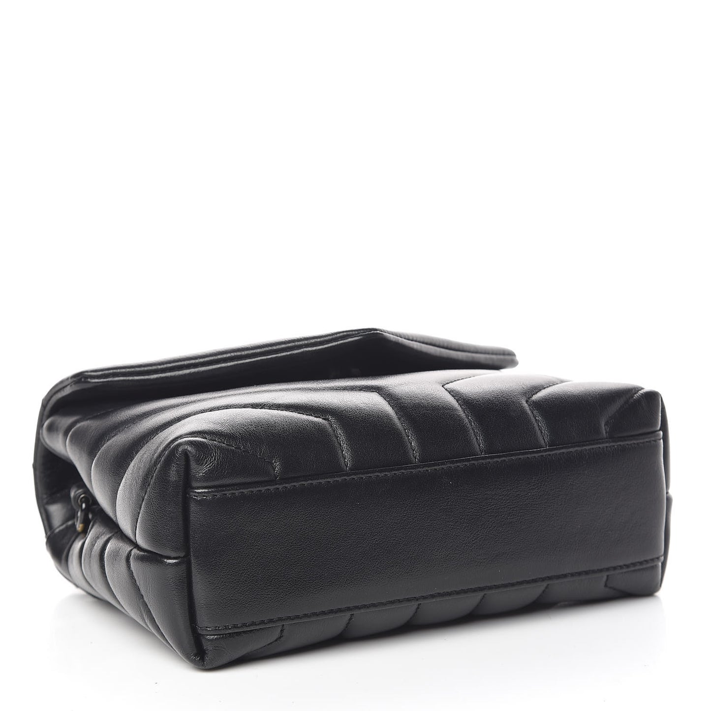 Calfskin Y Quilted Monogram Toy Loulou Crossbody Bag Black