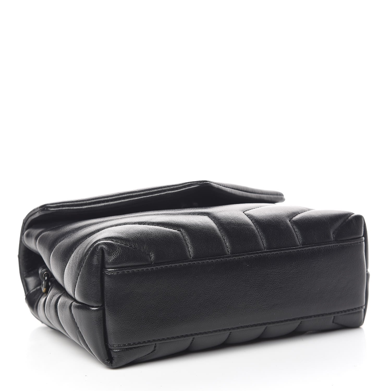 Saint Laurent Calfskin Y Quilted Monogram Toy Loulou Crossbody Bag Black 4 of 11