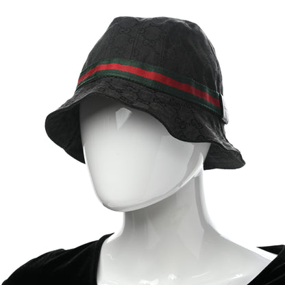 Gucci Monogram Web Bucket Hat M Black 2 of 12
