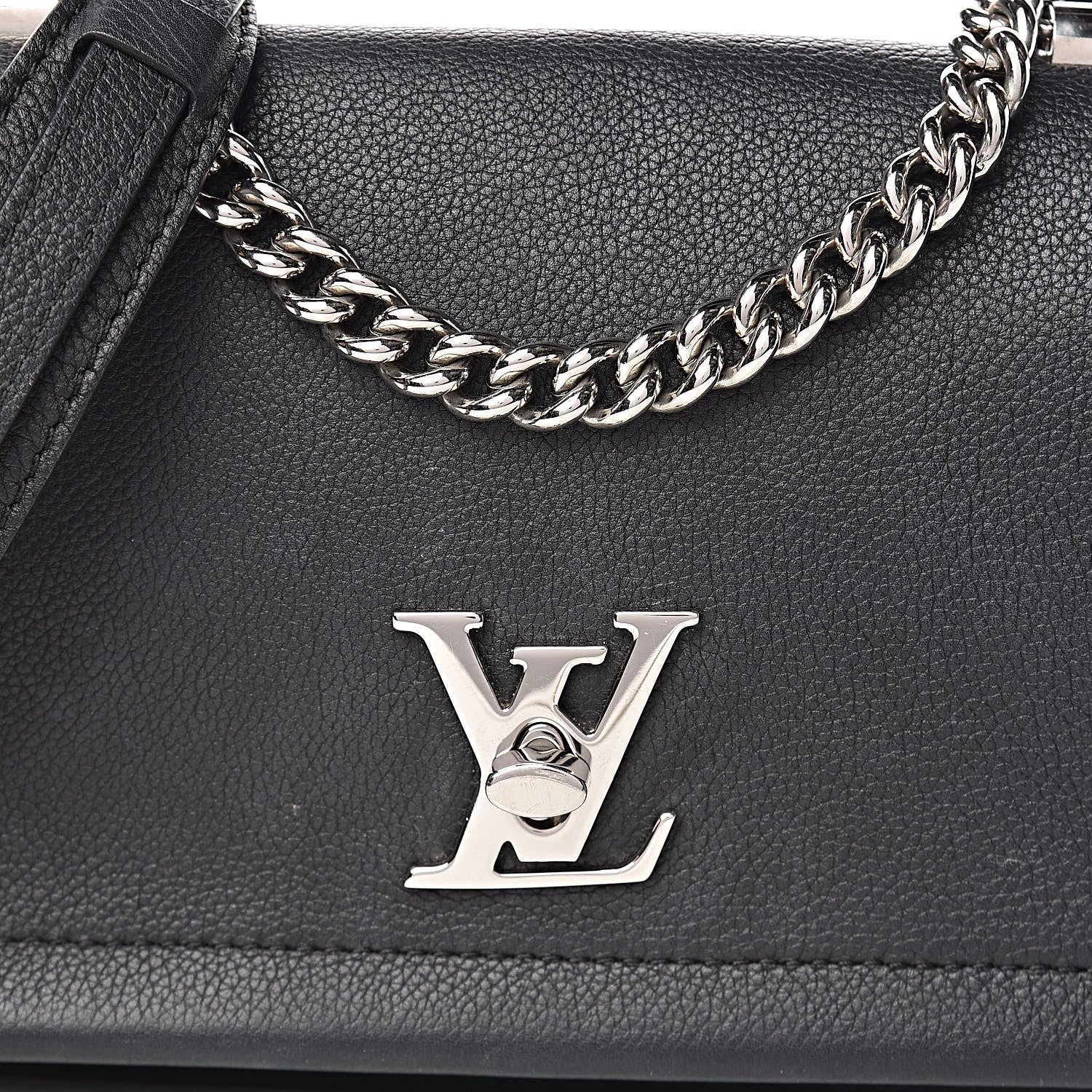 Louis Vuitton Calfskin Lockme II Chain Bag BB Black 17 of 17