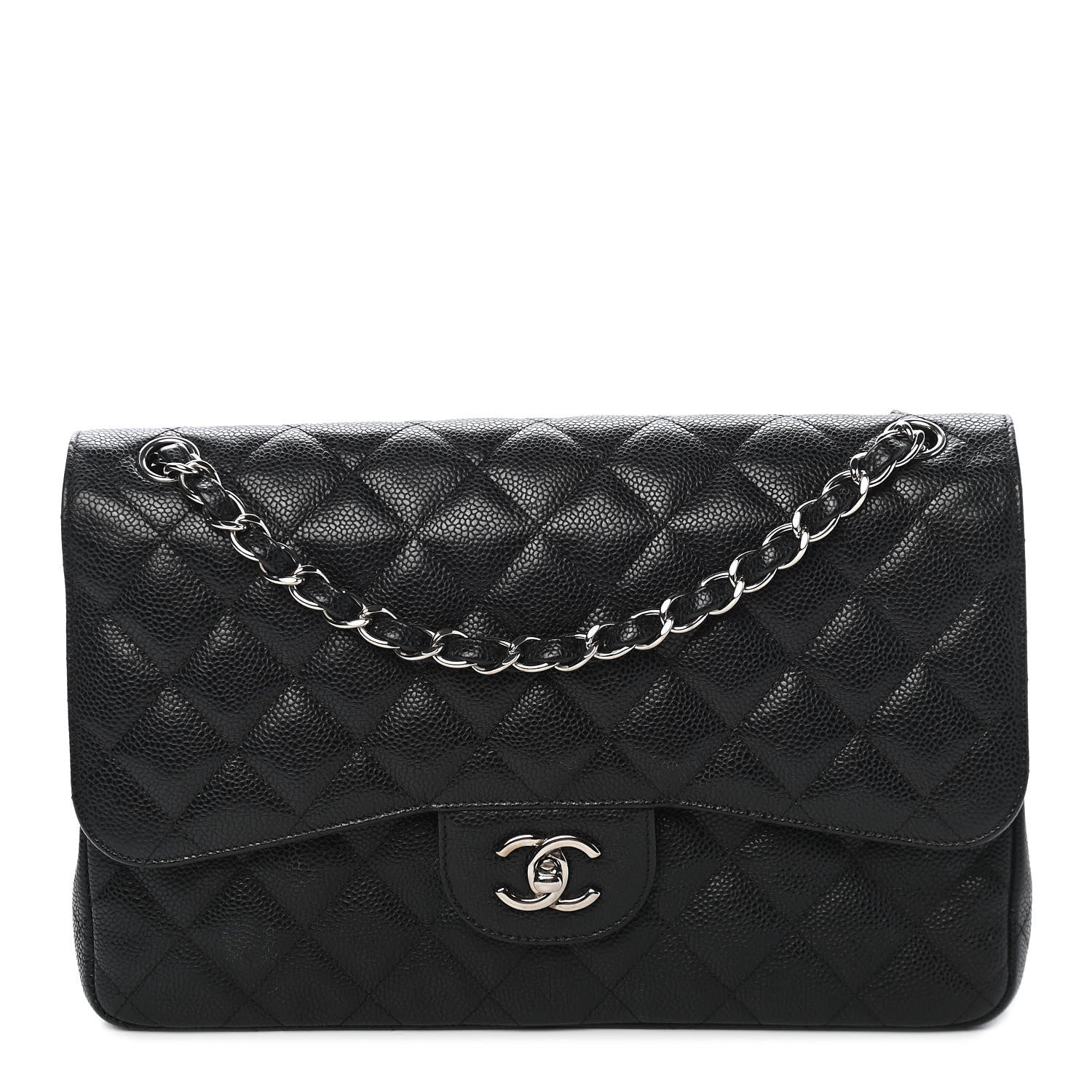Chanel Caviar Quilted Jumbo Double Flap Black 1 of 9