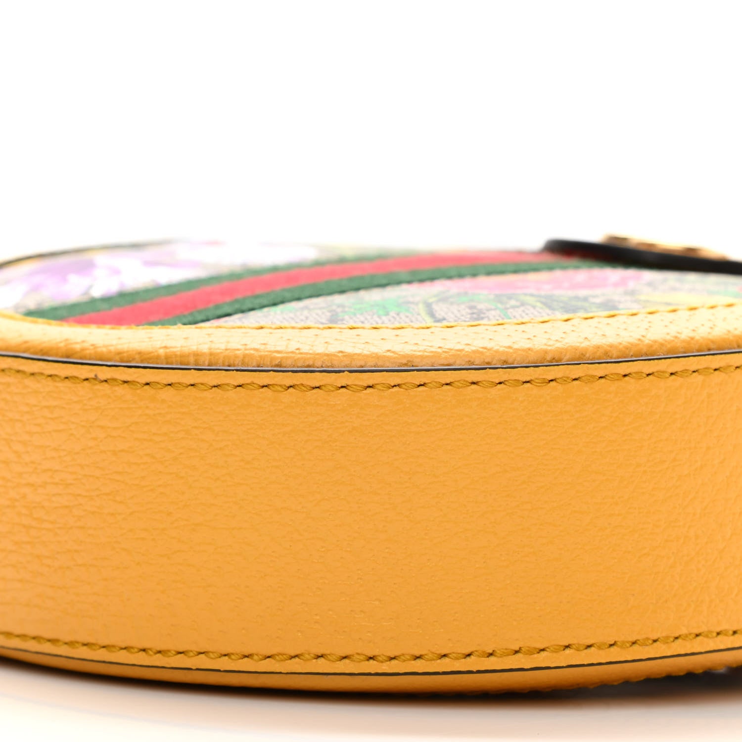 Gucci GG Supreme Monogram Flora Web Mini Ophidia Round Shoulder Bag Beige Multicolor Crop 10 of 11