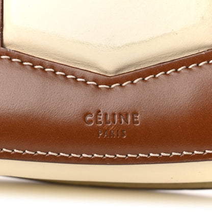 Celine Glazed Calfskin Small Bi-Color Trotteur Chestnut 7 of 10