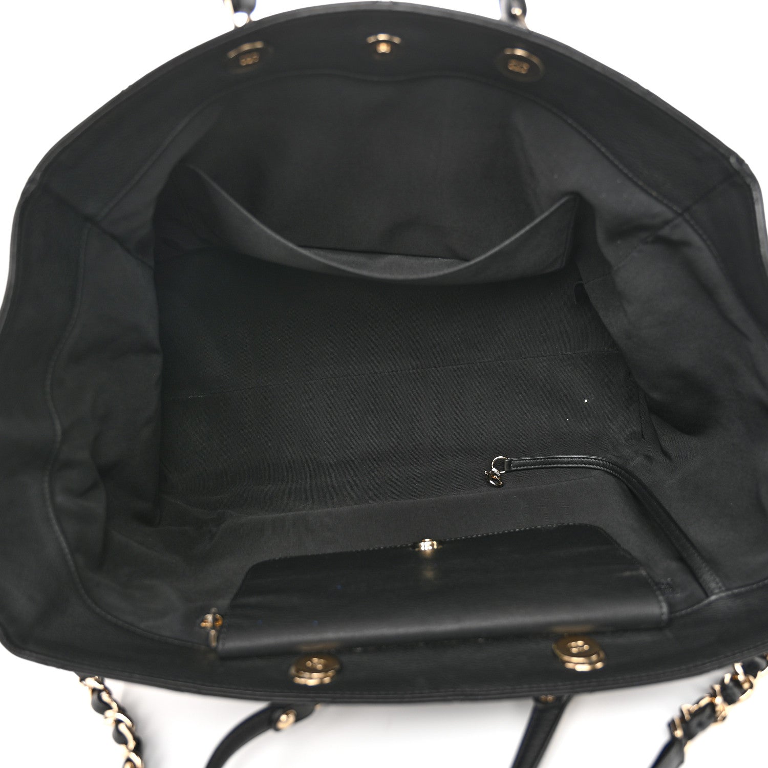 Chanel Bullskin Stitched Large Shopping Bag Black 5 of 10
