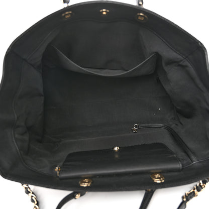 Chanel Bullskin Stitched Large Shopping Bag Black 5 of 10