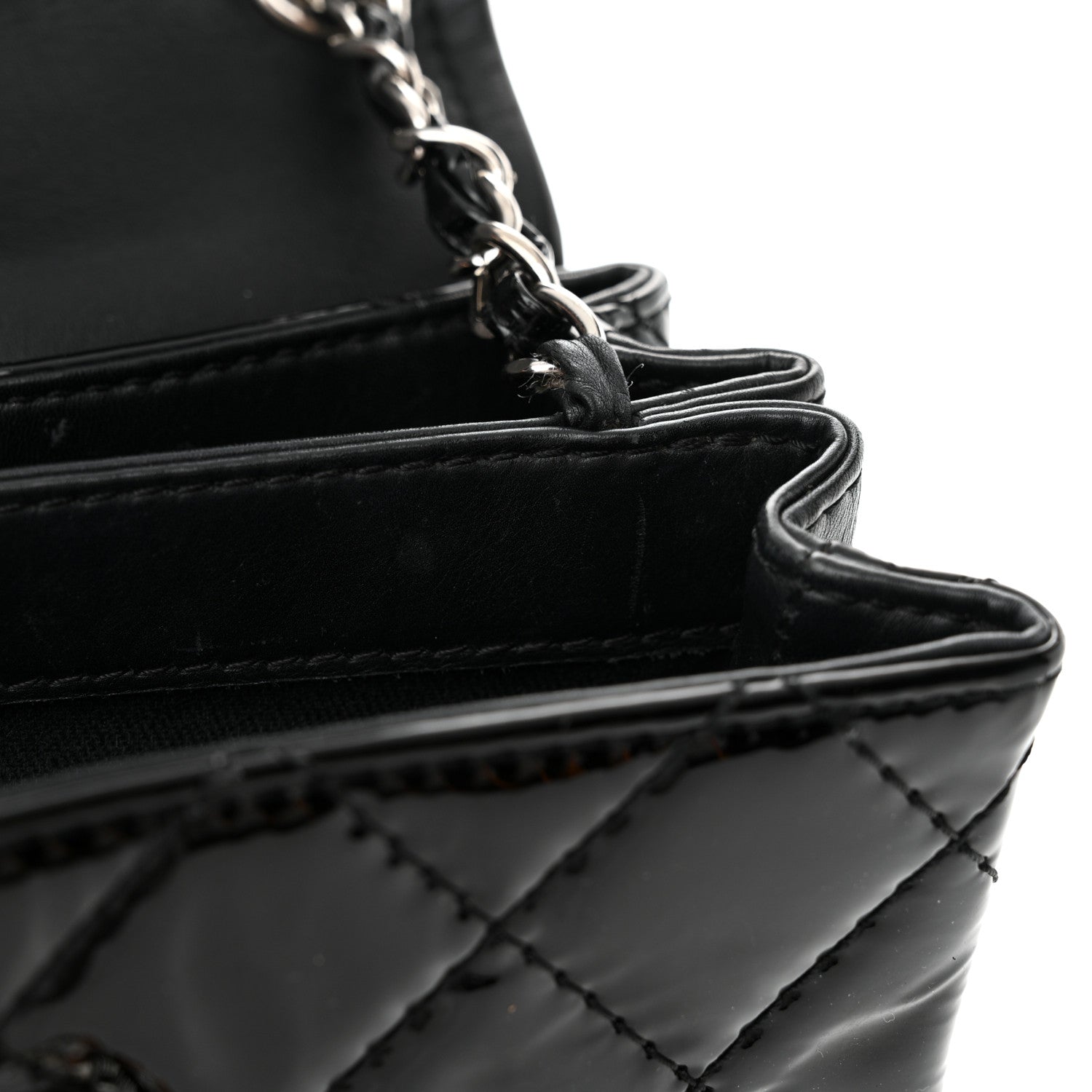Chanel Patent Quilted Hamptons Flap Bag Black 12 of 12