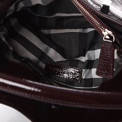 Burberry Patent Small Healy Knot Hobo Plum 6 of 11