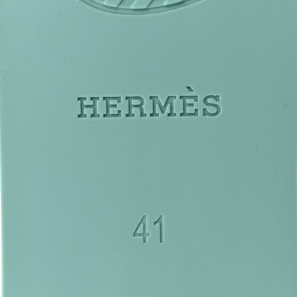 Hermes Rubber Womens Egerie Sandals 41 Vert Embrun 7 of 9