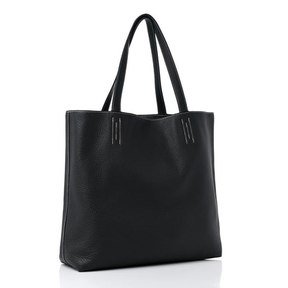 Hermes Veau Sikkim Taurillon Clemence Double Sens 36 Reversible Tote Black Graphite 11 of 14