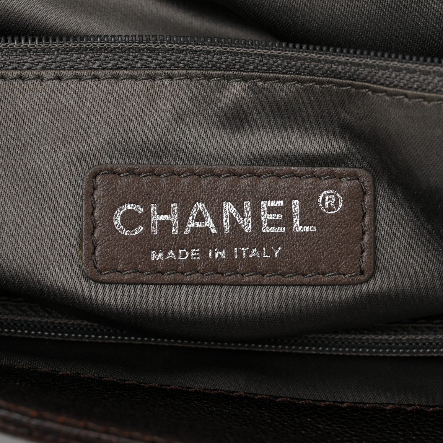 Chanel Glazed Caviar Pocket In The City Tote Dark Brown 7 of 12