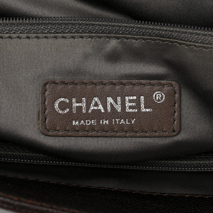 Chanel Glazed Caviar Pocket In The City Tote Dark Brown 7 of 12