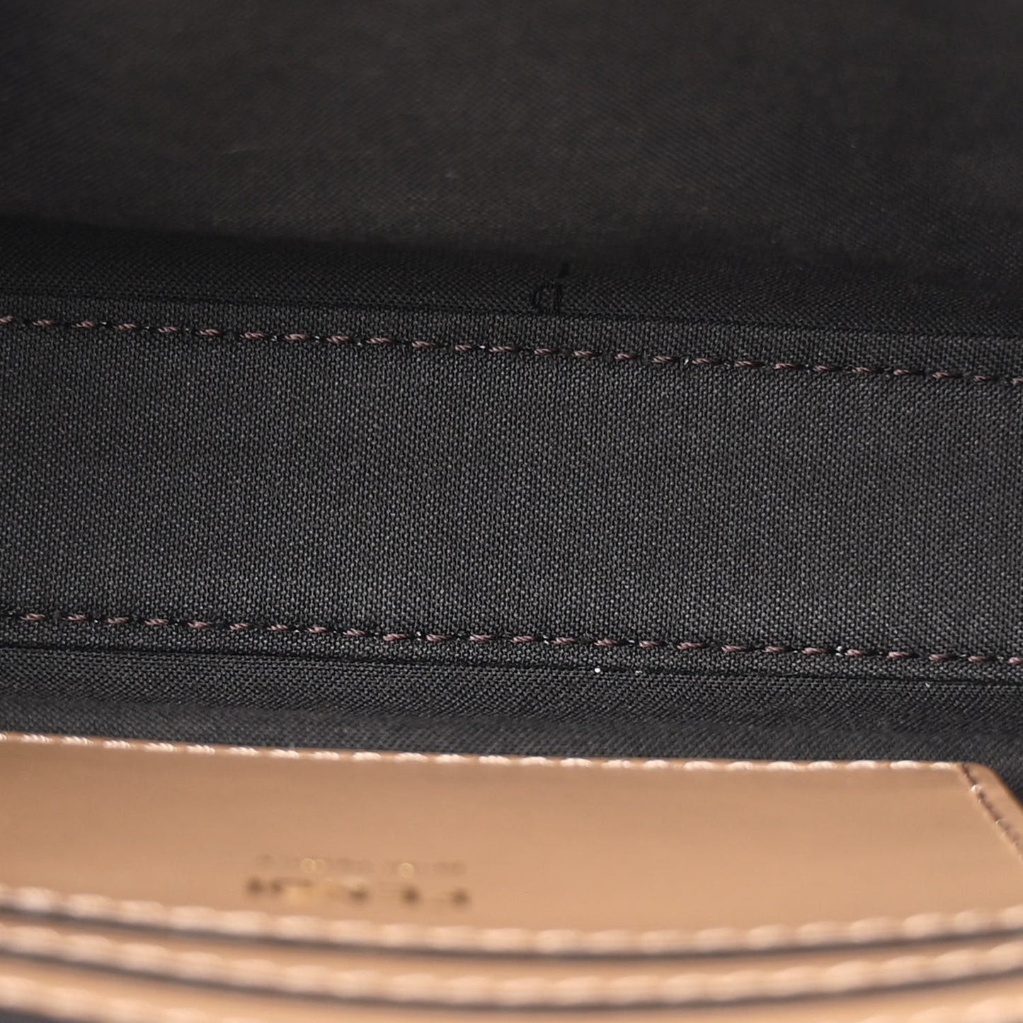 Fabric Jacquard Vitello Grace FF 1974 Baguette Pouch Tobacco Moro Sand