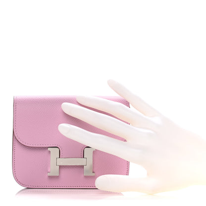 Hermes Epsom Constance Slim Wallet Mauve Sylvestre 2 of 10