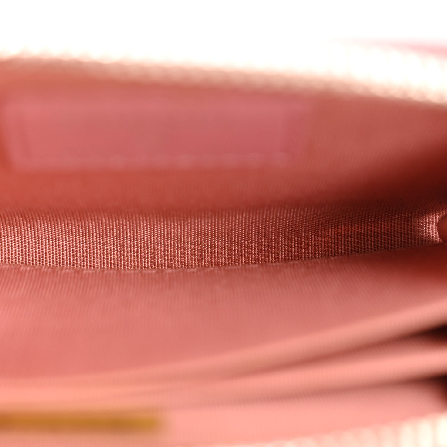 Lambskin Quilted Crossing Zip Around Coin Purse Pink
