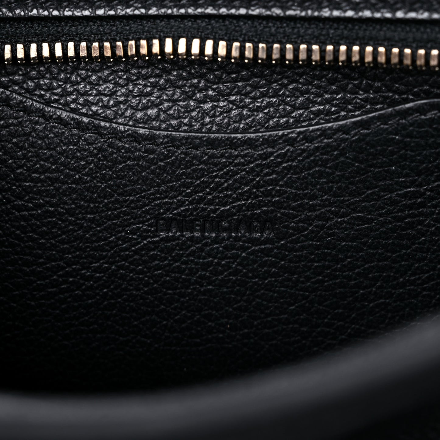 Grained Calfskin Neo Classic Gold Hardware Mini City Black