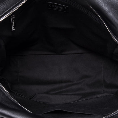 Chanel Washed Lambskin Quilted Bowler Flap Shoulder Bag Black 5 of 13