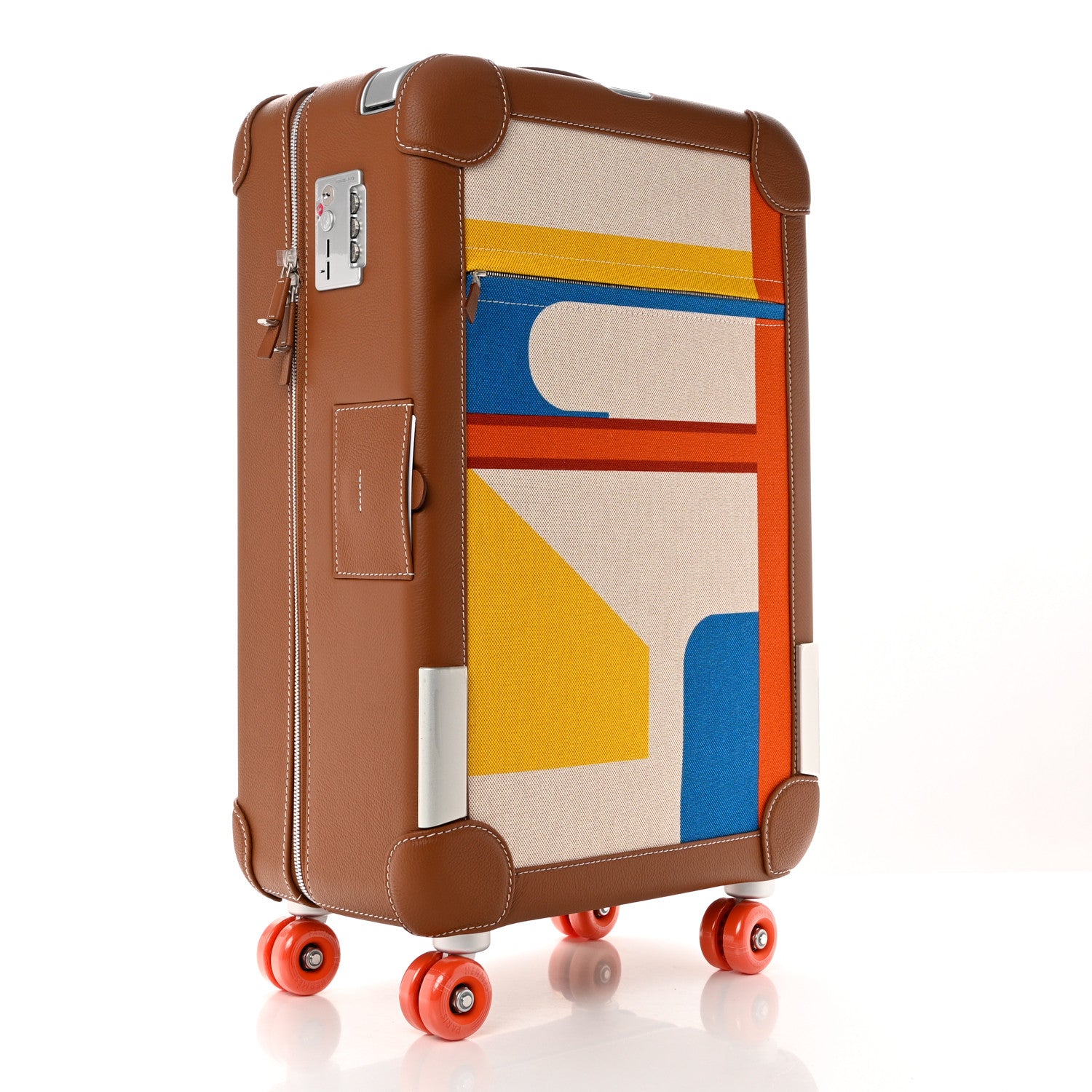 Hermes Canvas Taurillon Regate RMS Rolling Trolley Luggage Multicolor 2 of 9
