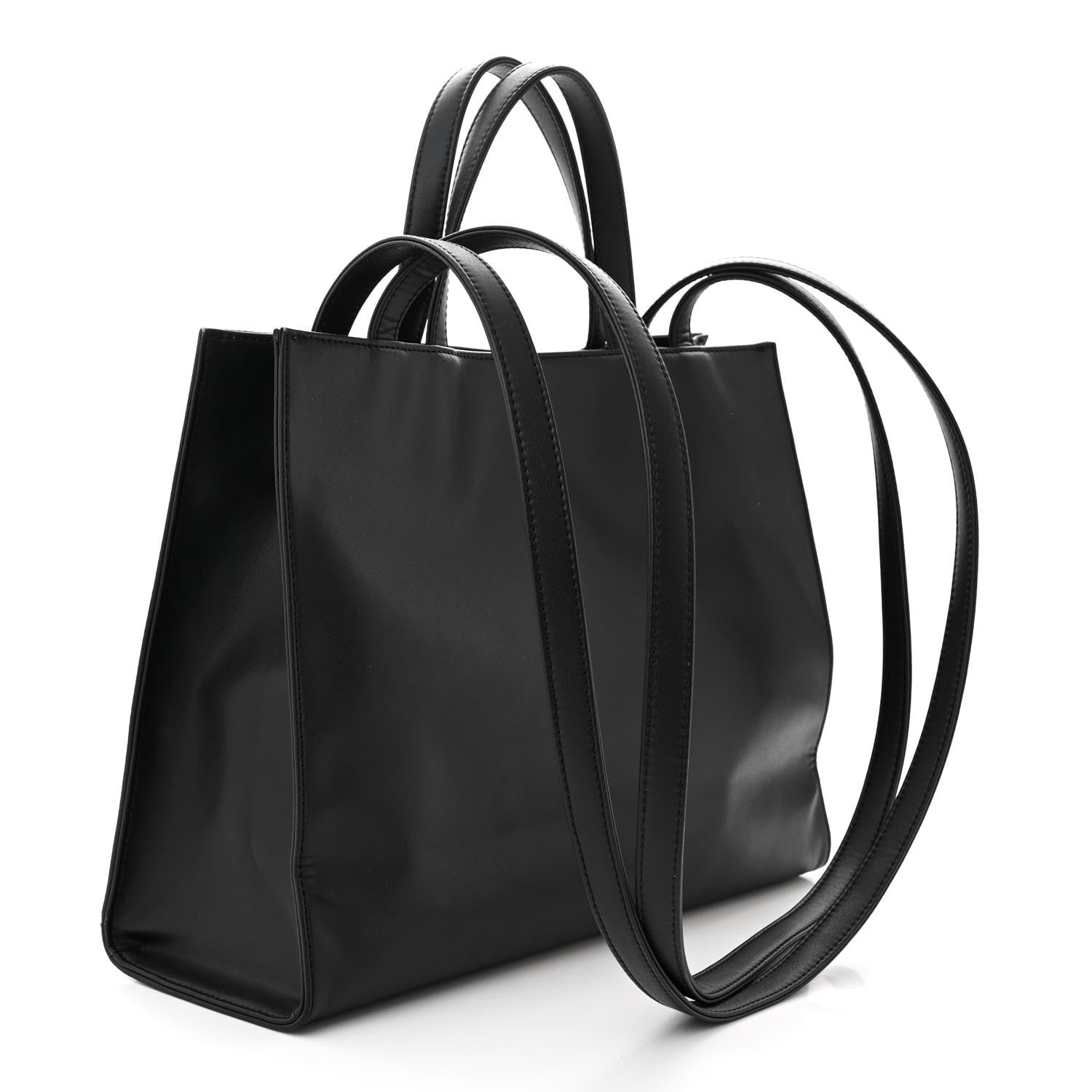 Telfar Vegan Leather Medium Shopping Bag Black 3 of 13