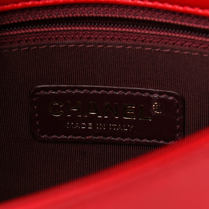 Chanel Sheepskin Quilted Medium Vintage Mademoiselle Flap Red 6 of 10