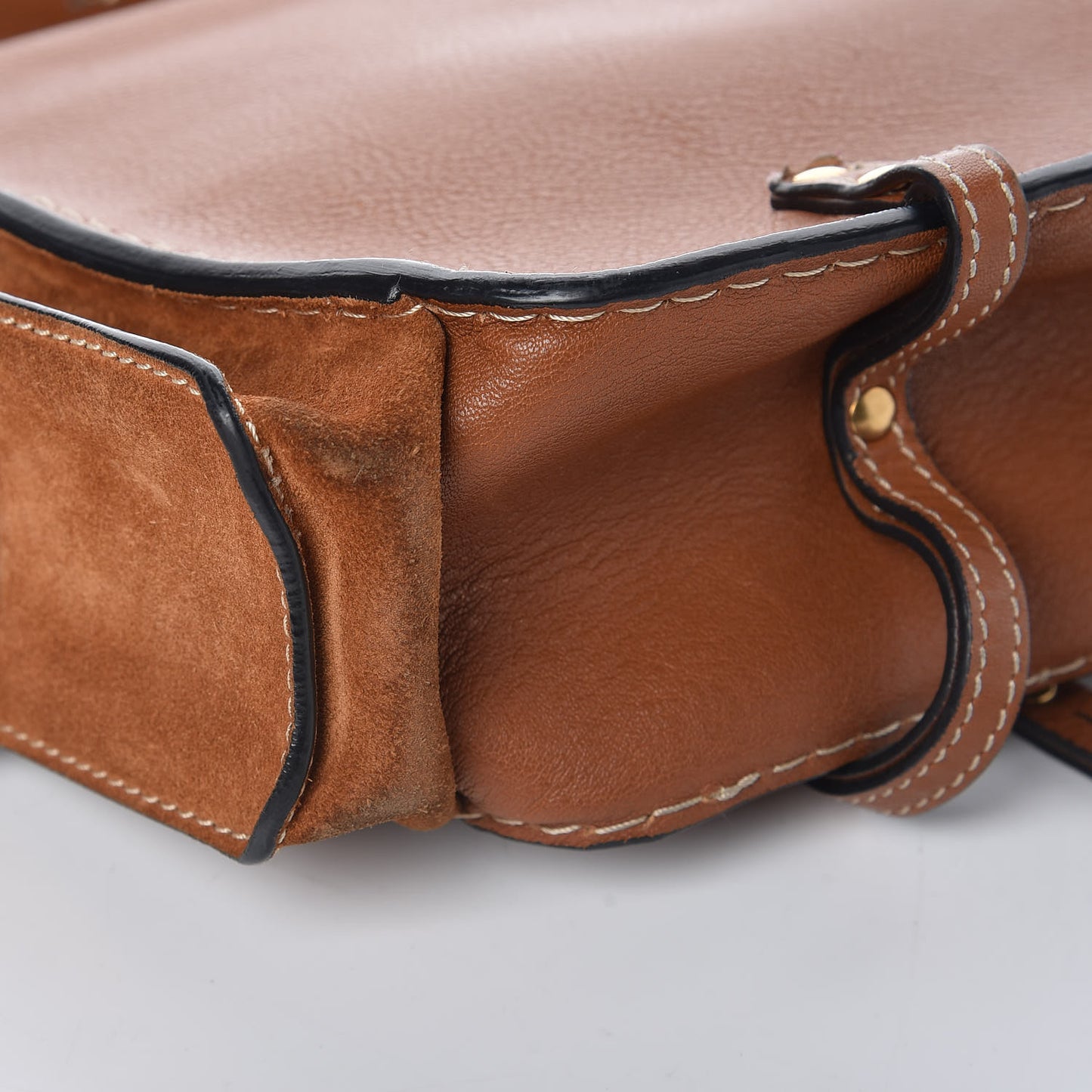 Calfskin Suede Small Jodie Camera Bag Caramel