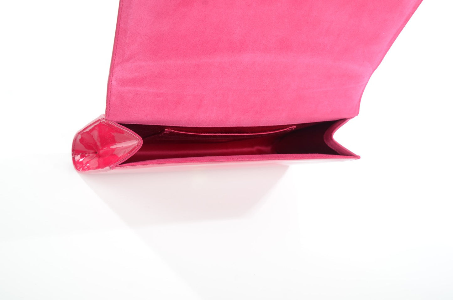 Patent Monogram Large Belle De Jour Clutch Fuchsia
