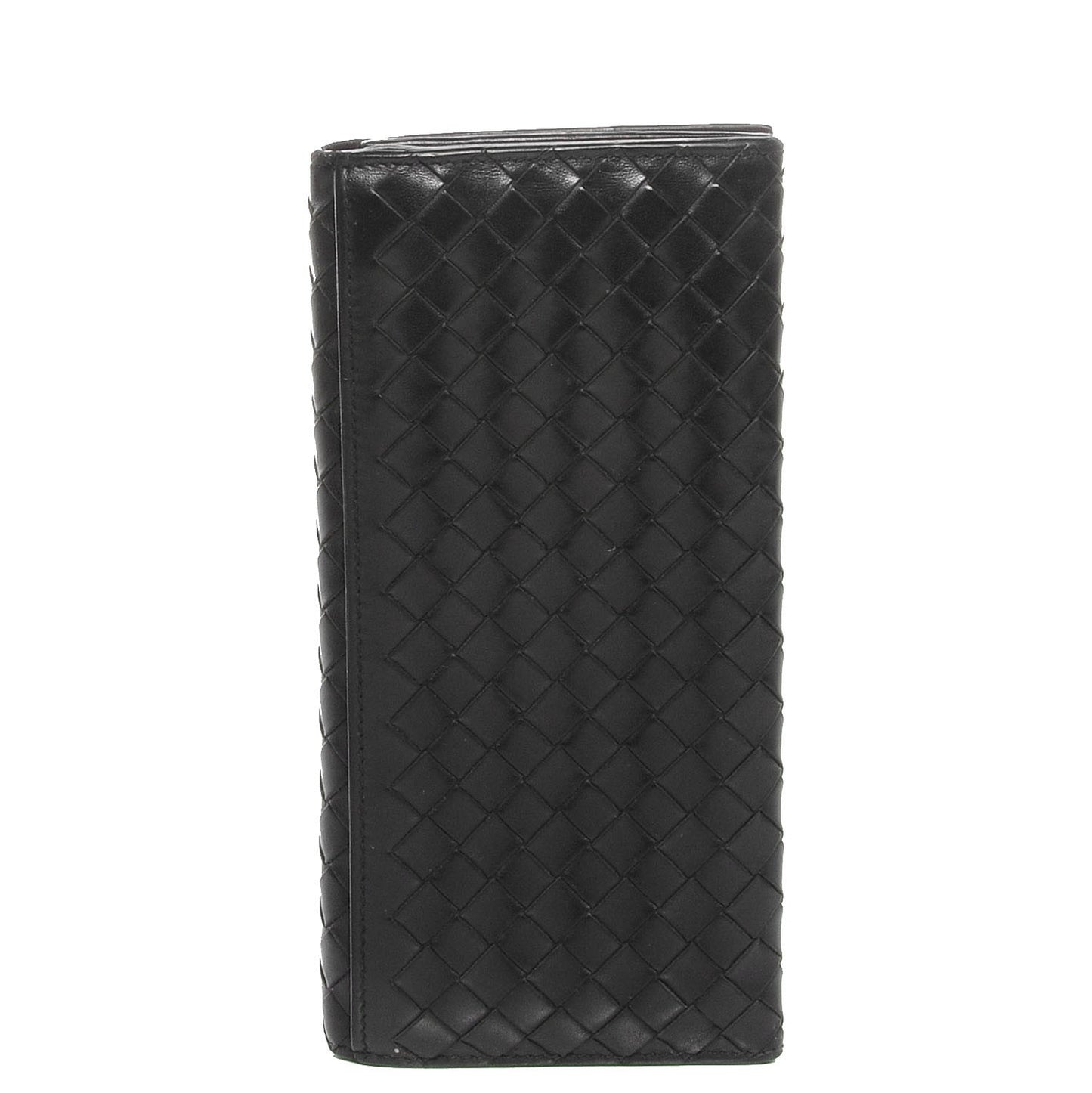 Nappa Intrecciato Mens Continental Wallet Nero Black