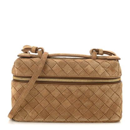 Bottega Veneta Suede Intrecciato Bang Bang Vanity Case Amber 1 of 10