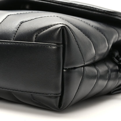 Saint Laurent Calfskin Y Quilted Monogram Monochrome Toy Loulou Crossbody Bag Black 10 of 10