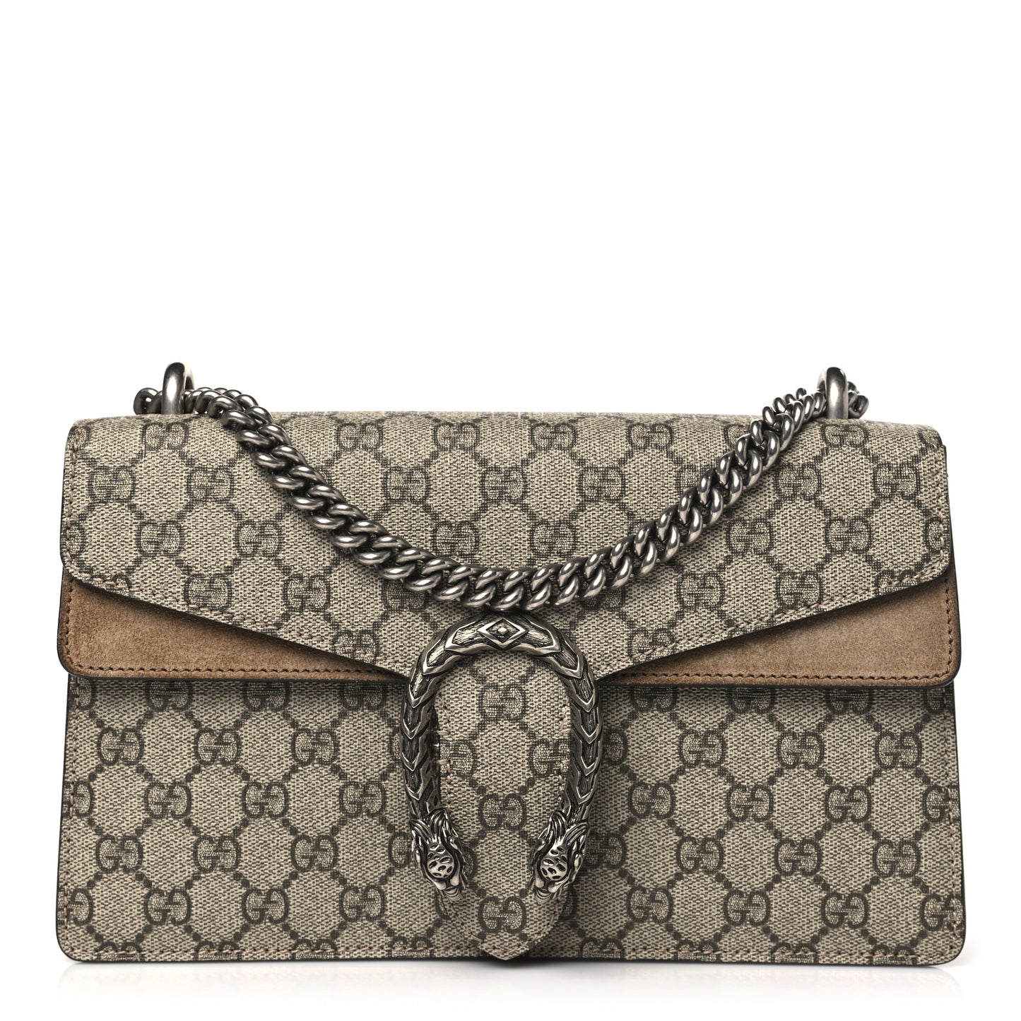 GG Supreme Monogram Small Dionysus Shoulder Bag Taupe