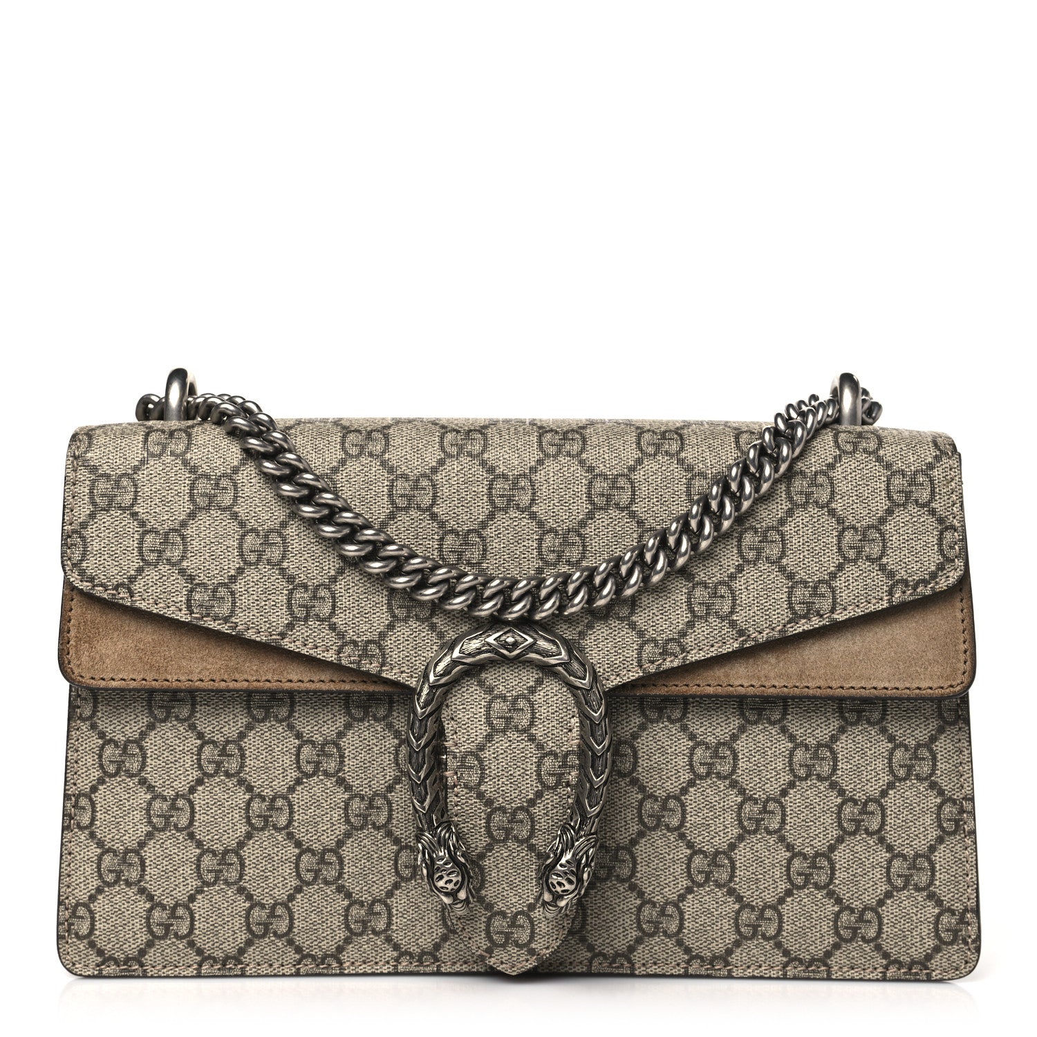 Gucci GG Supreme Monogram Small Dionysus Shoulder Bag Taupe 1 of 9