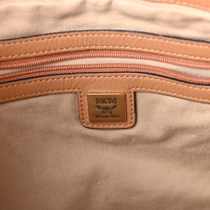 MCM Visetos Medium Essentials Shopper Tote Cognac 6 of 9