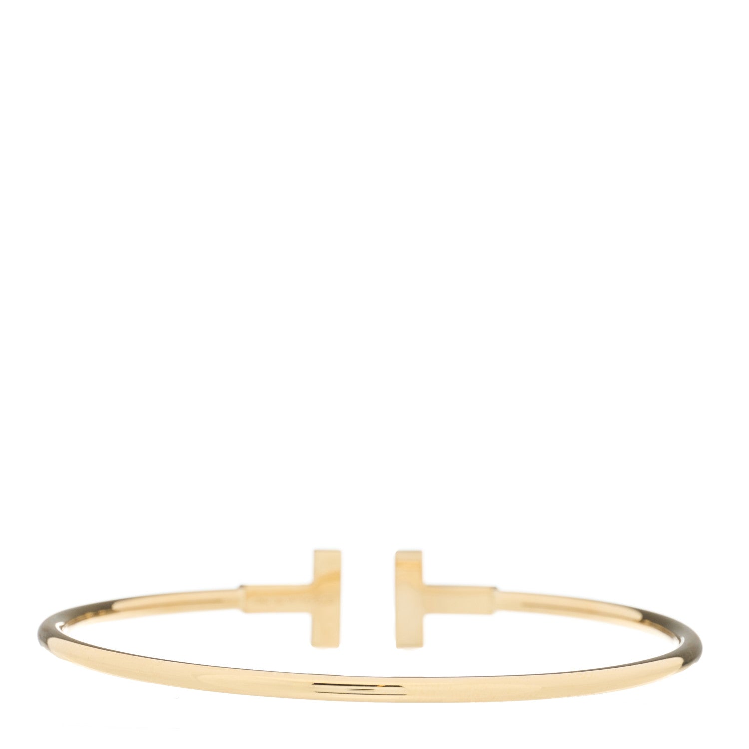 Tiffany 18K Yellow Gold T Wire Bracelet 3 of 5